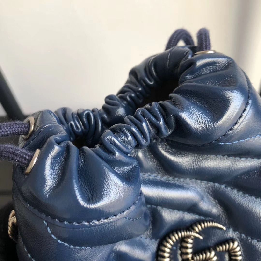 Gucci GG Marmont mini bucket bag A575163 Navy