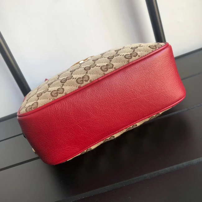 Gucci GG Marmont canvas mini Bag 448065 red