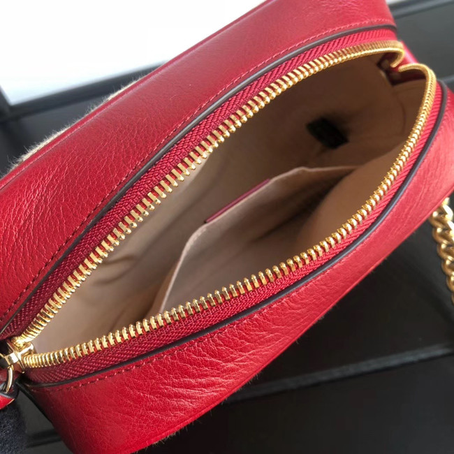 Gucci GG Marmont canvas mini Bag 448065 red