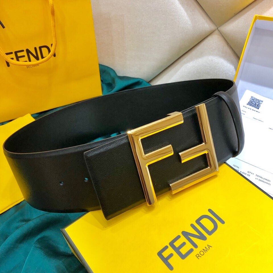 Fendi Leather Belt F2369 Black