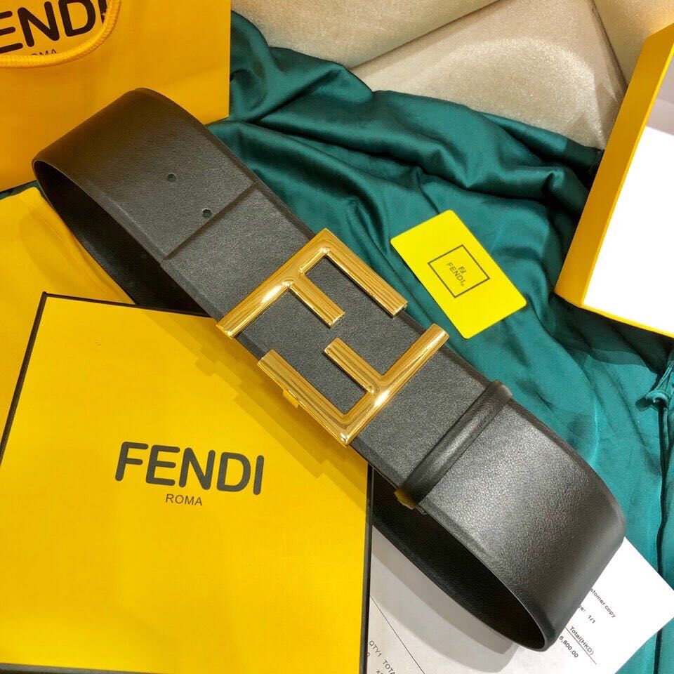 Fendi Leather Belt F2369 Black 
