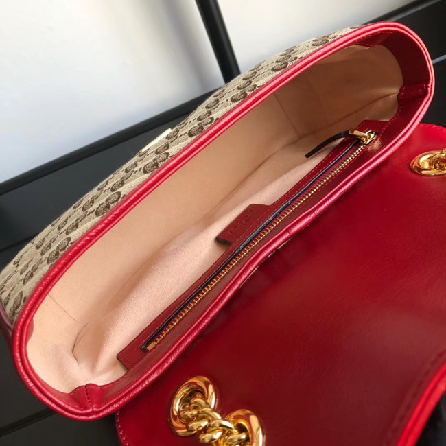 Gucci GG Marmont small shoulder bag 443497 red