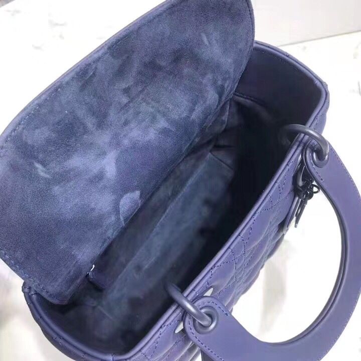 Dior LADY DIOR CALFSKIN BAG M0575 Dark Blue