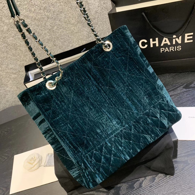 Chanel velvet Shoulder Bag AS1516 blue