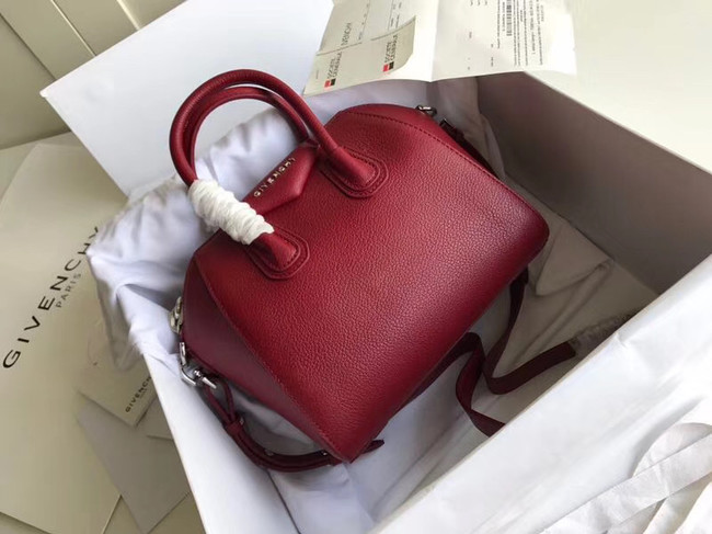 Givenchy Grained Calfskin Small Antigona Bag BB0511 Burgundy