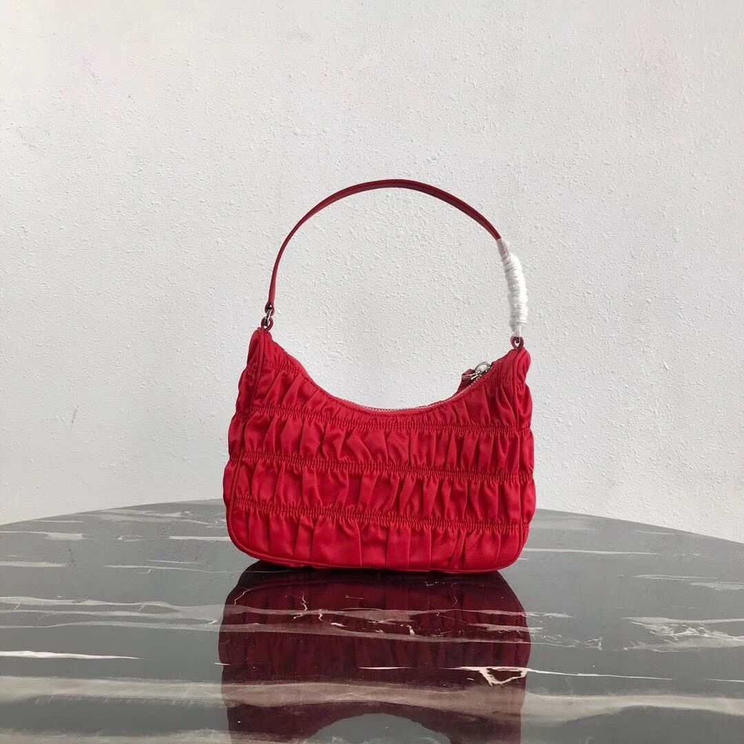 Prada Nylon and Saffiano leather mini bag 1NE204 red