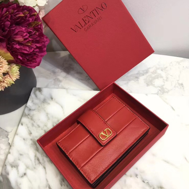 VALENTINO Origianl leather 023 Card Holder red
