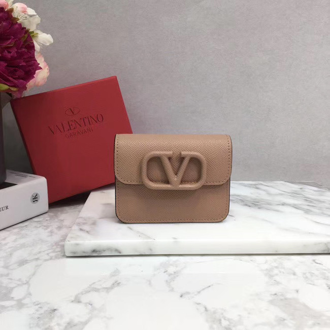 VALENTINO Origianl leather Card Holder 062 pink