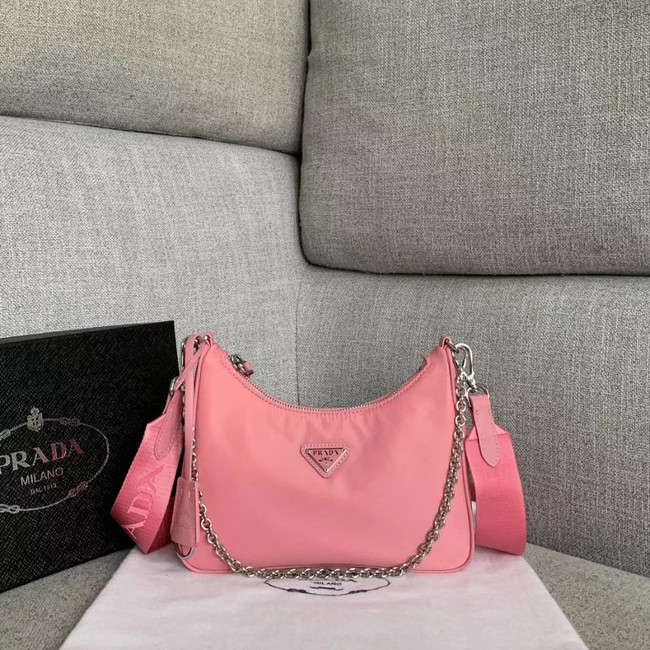 Prada Re-Edition 2005 nylon shoulder bag 1BH204 pink