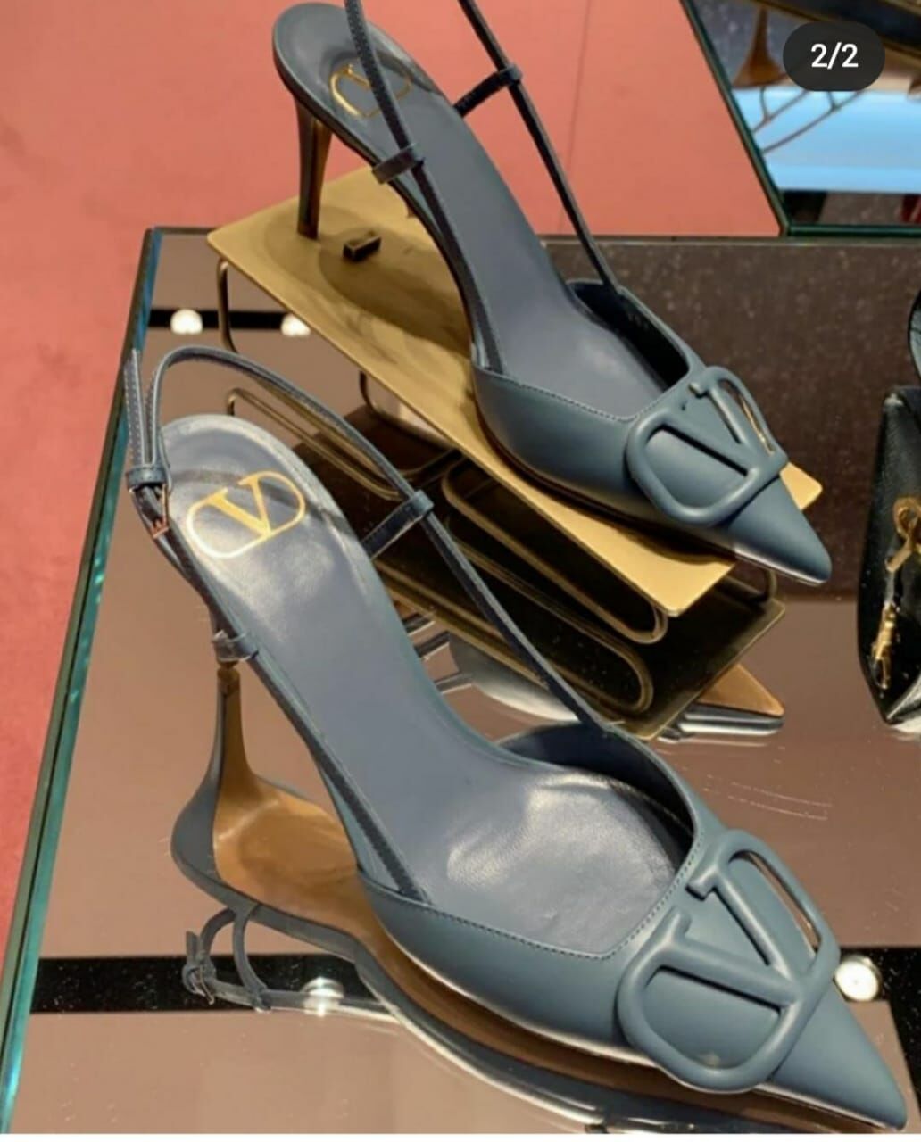 Valentino Garavani Leather Sandal Shoes V80779 Blue