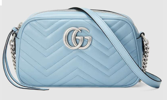 Gucci GG Marmont Matelasse Shoulder Bag 447632 Light green