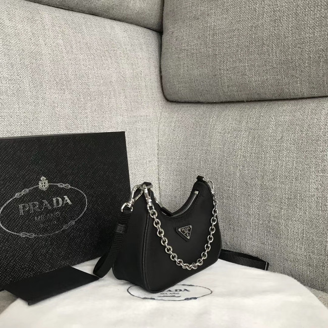 Prada Re-Edition 2005 nylon mini shoulder bag 1BH203 black