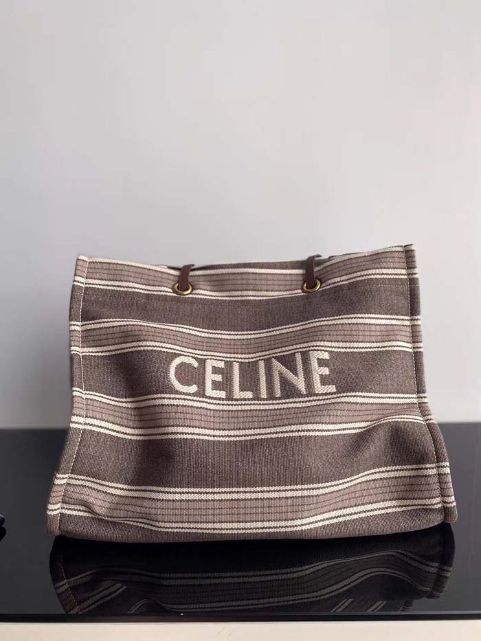 CELINE Canvas Shopping Bag 2063 Gray