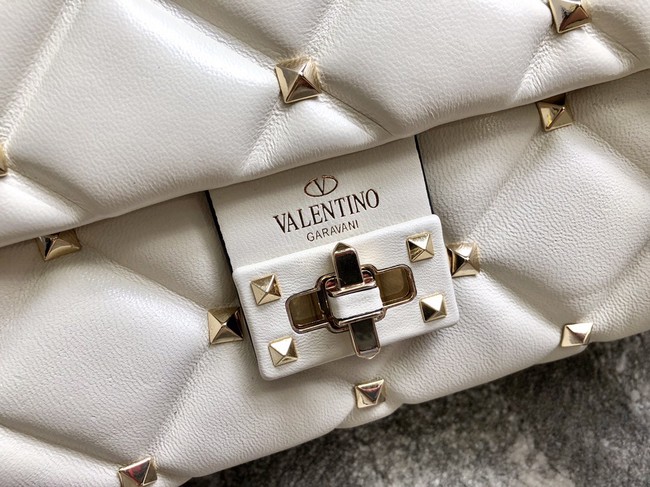 VALENTINO VLOCK Origianl leather shoulder bag 0053 white