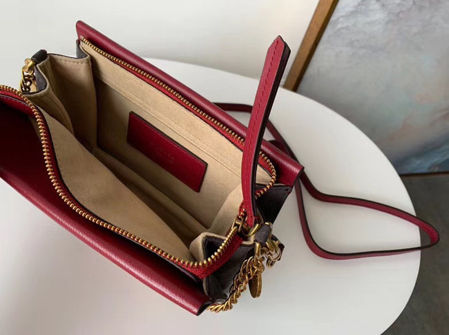 GIVENCHY leather and suede shoulder bag 9337 Wine