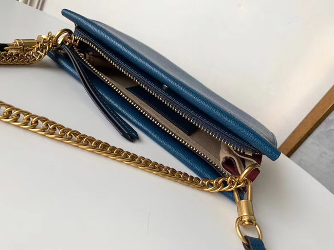 GIVENCHY leather and suede shoulder bag 9337 blue