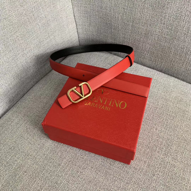 Valentino Leather Belt wide 2.0CM 3599 red