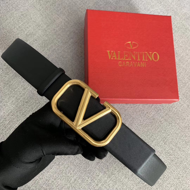 Valentino Leather Belt wide 4.0CM 3598 black