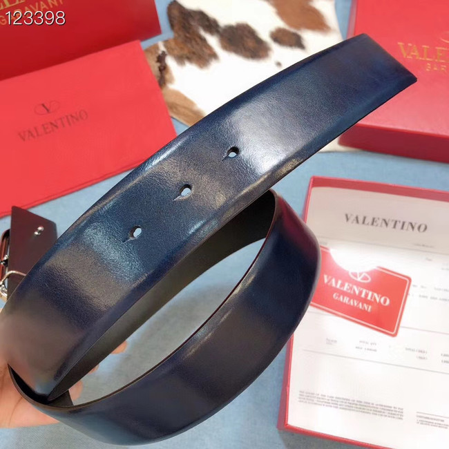 Valentino Original Calf Leather Belt wide 4.0CM 3603 blue