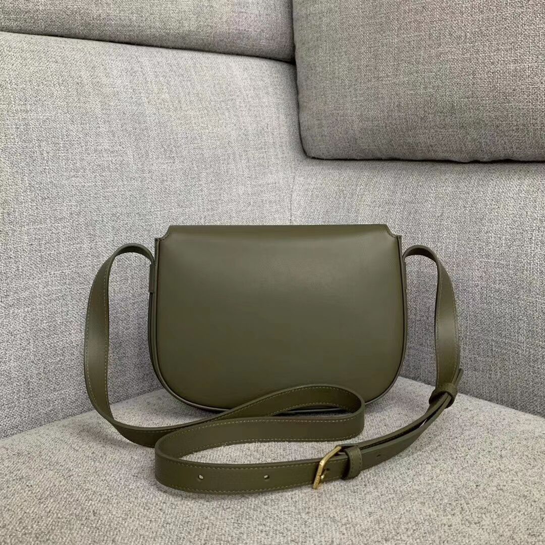 CELINE Original Leather Bag CL93123 brown blackish green