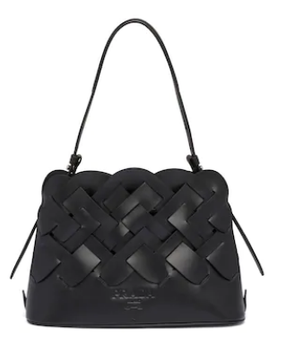 Prada Leather Prada Tress Handbag 1BA290 black
