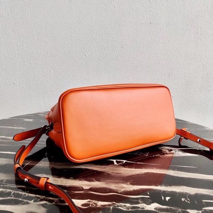 Prada Leather Prada Tress Handbag 1BA290 orange