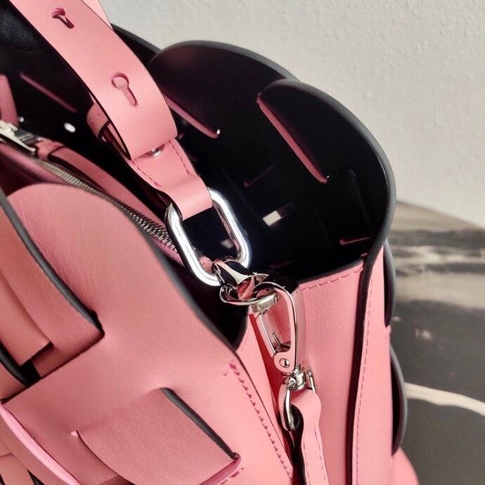 Prada Leather Prada Tress Handbag 1BA290 pink