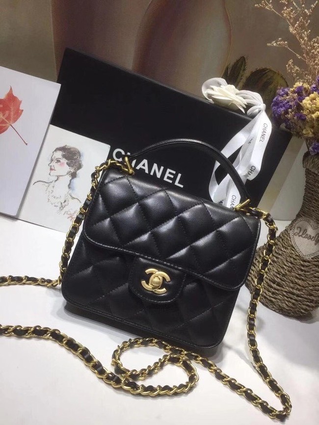 Chanel small tote bag 8817 black