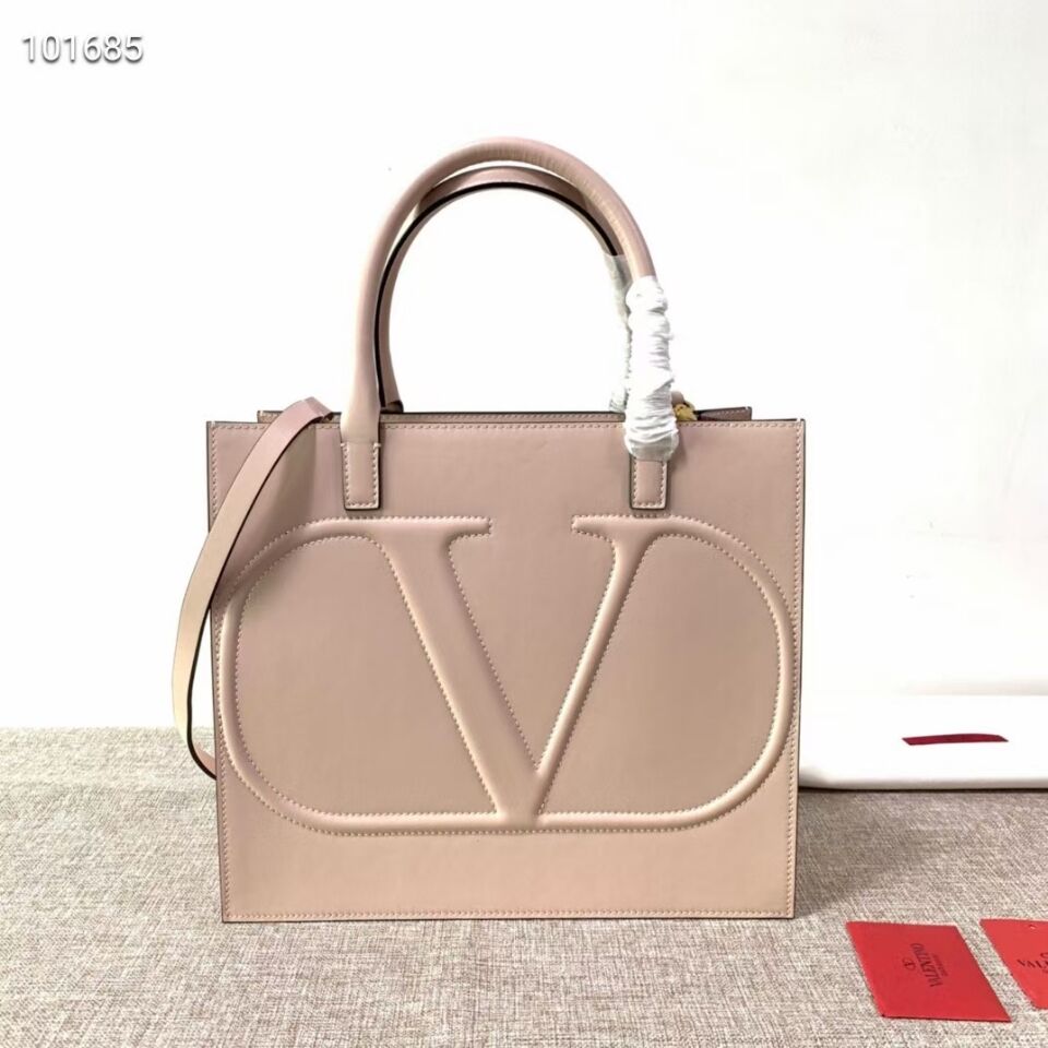 VALENTINO Origianl leather tote V2021 light pink