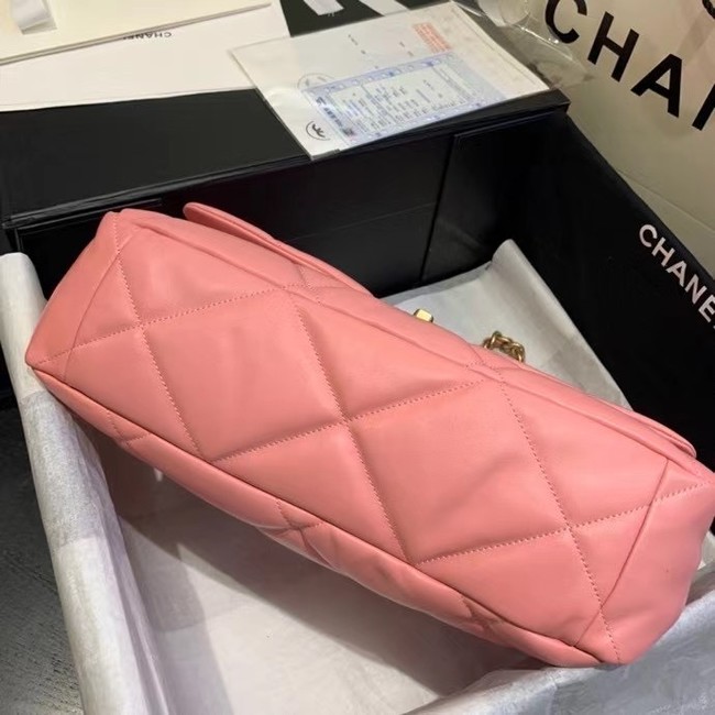 chanel 19 large flap bag AS1162 pink