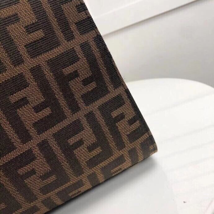 FENDI PEEKABOO X-TOTE canvas bag 8BH374A brown&black