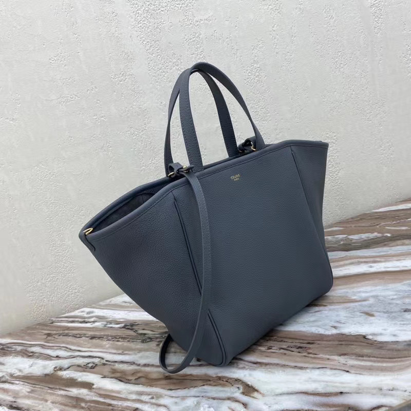 Celine LARGE SOFT BAG IN SUPPLE GRAINED CALFSKIN 55825 dark gray