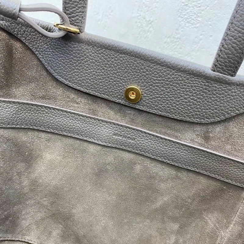 Celine LARGE SOFT BAG IN SUPPLE GRAINED CALFSKIN 55825 gray