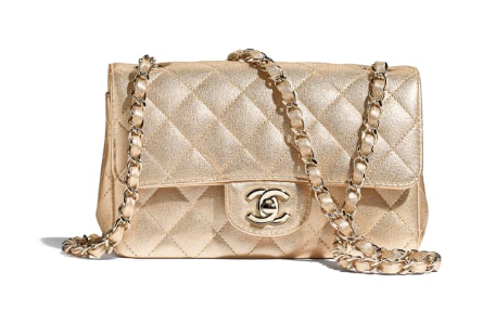 Chanel mini flap bag Grained Calfskin A1116 gold