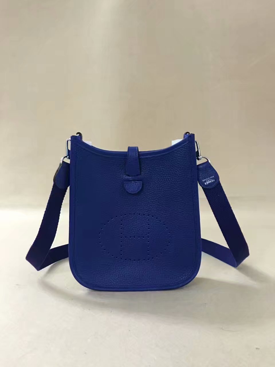 Hermes Evelyne original togo leather mini Shoulder Bag H15698 optic blue