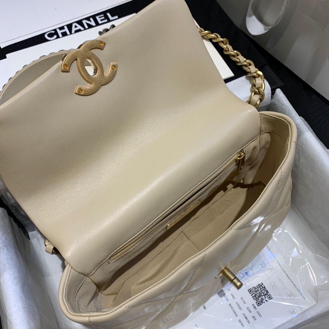 Chanel 19 flap bag AS1160 AS1161 AS1162 Nude