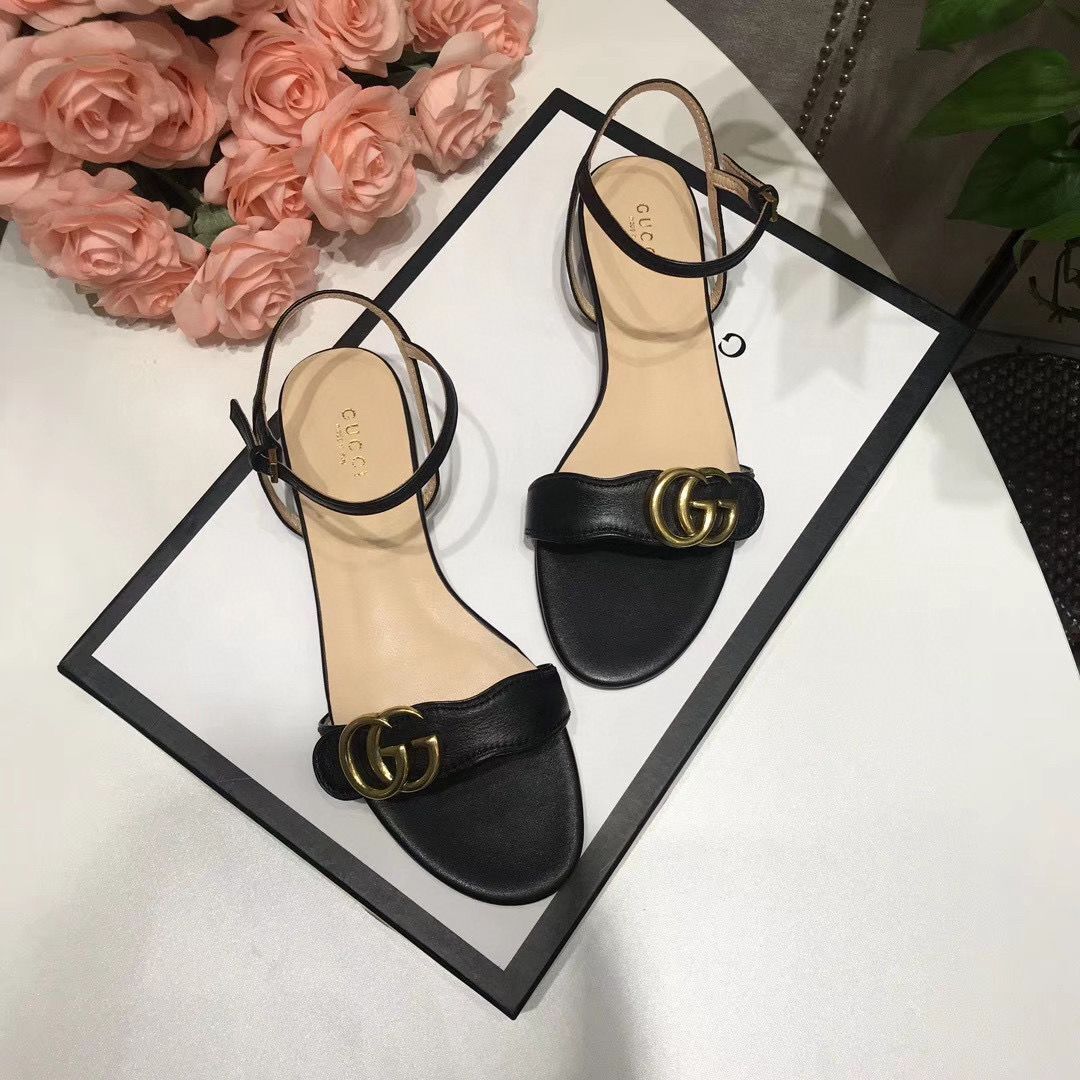 Gucci Sandals Shoes 1CM 7CM 10CM Heels GG6326 Black