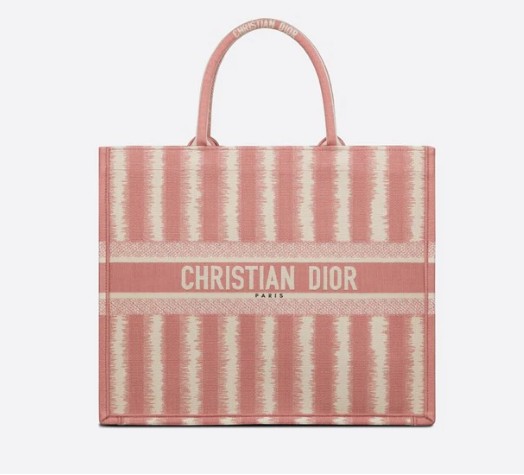 DIOR BOOK TOTE D-Stripes Embroidery M1286 Pink