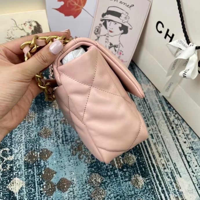 Chanel 19 flap bag AS1160 AS1161 AS1162 pink