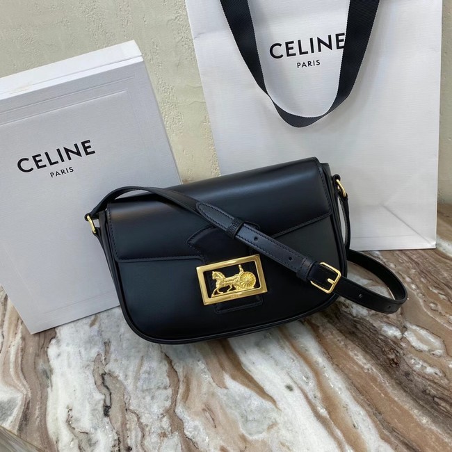 Celine TEEN TRIOMPHE BAG IN SHINY CALFSKIN MINERAL 195302 black