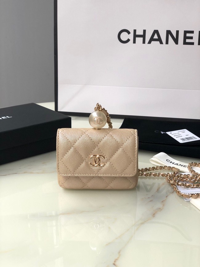 Chanel flap coin purse with chain AP2119 gold