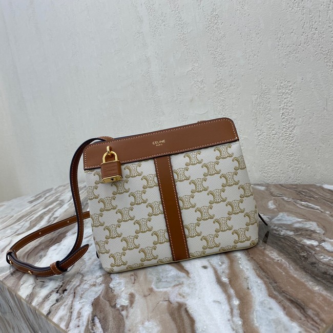 Celine IN TRIOMPHE CANVAS AND CALFSKIN 191992 white