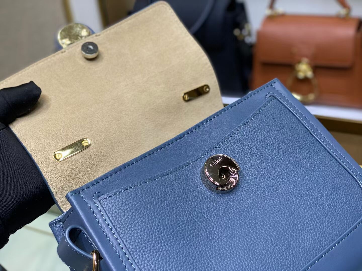 Chloe Original Calfskin Leather Bag C1143S blue