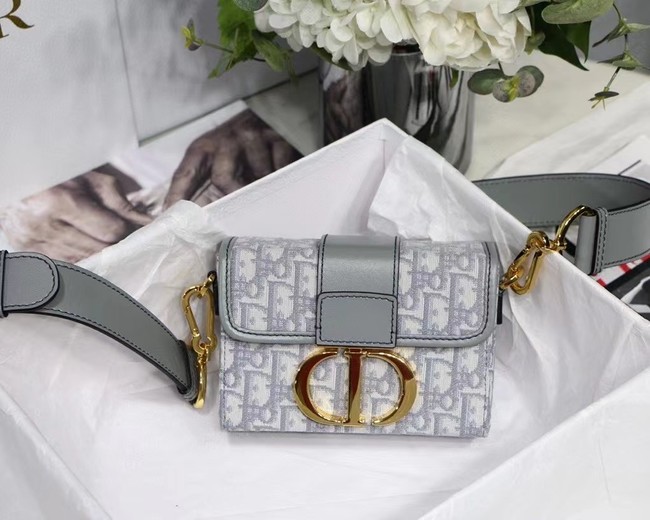 Dior 30 MONTAIGNE BOX BAG Oblique Jacquard M9204UT Gray