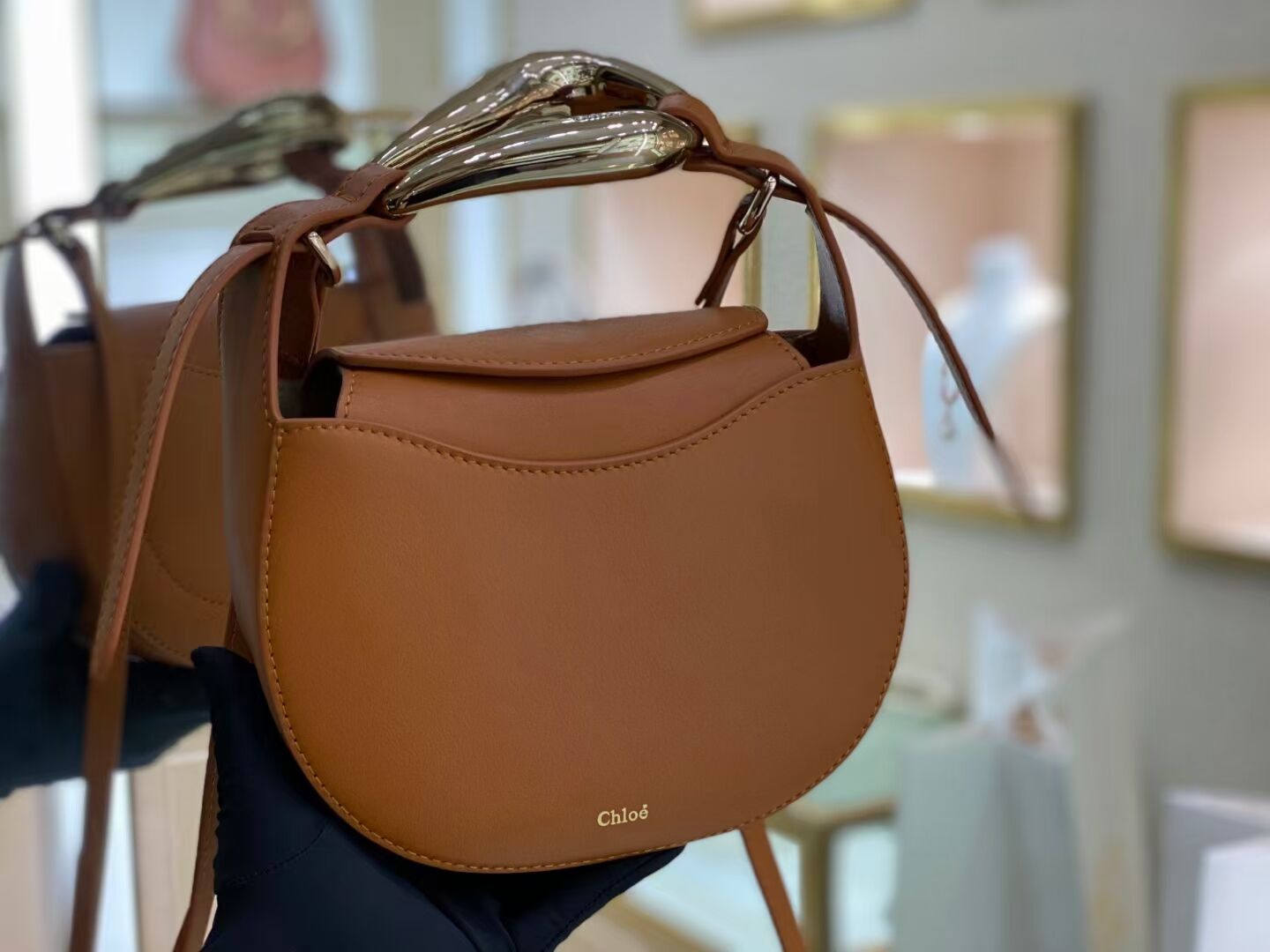 Chloe Original Calfskin Leather Bag 3S1350 brown