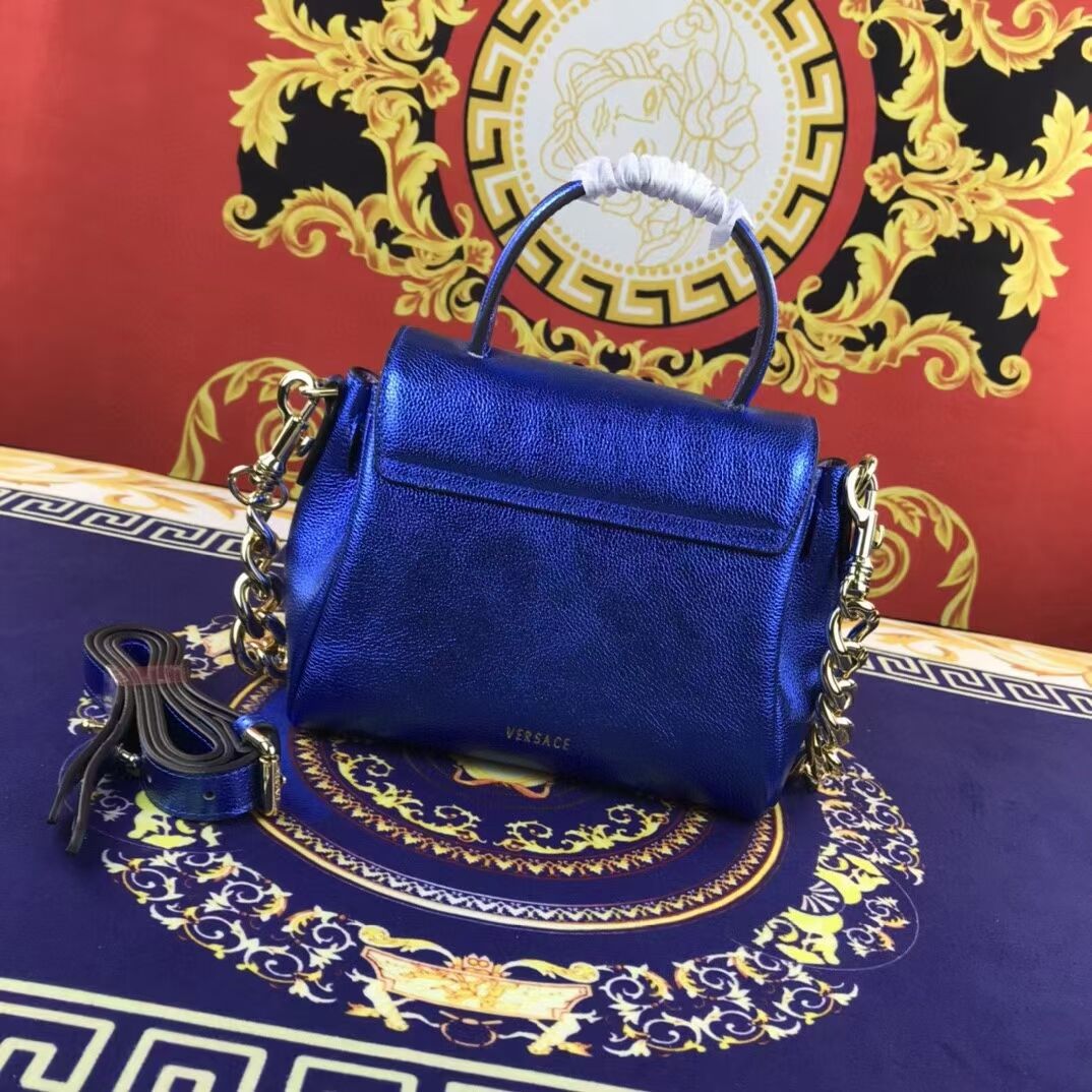 Versace Original Calfskin Leather Bag FS1040 blue