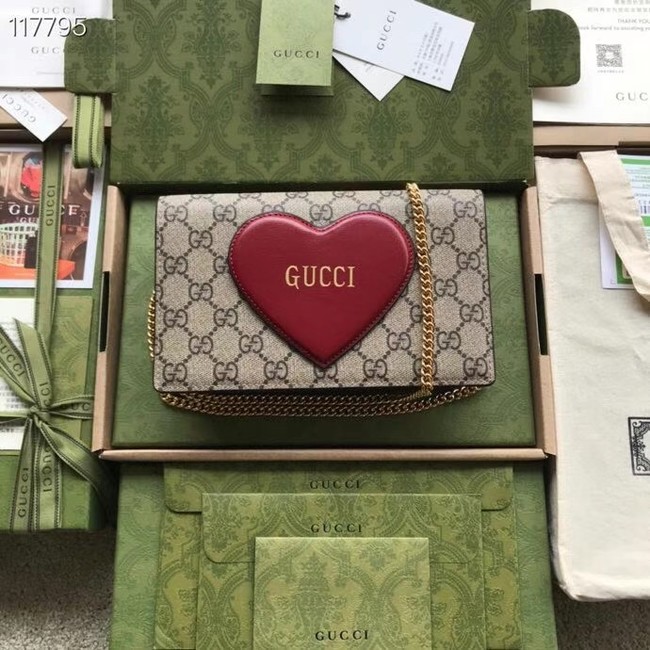 Gucci Horsebit 1955 wallet with chain 648948 brown