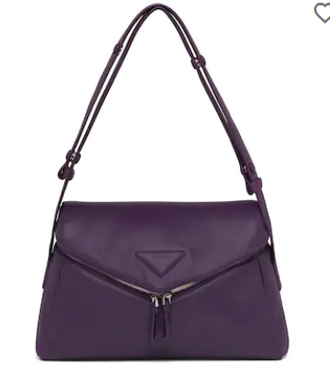 Padded nappa leather Prada Signaux bag 1BC165 violet