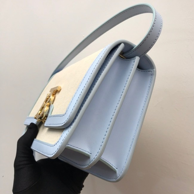 BurBerry Leather Shoulder Bag 80146 light blue