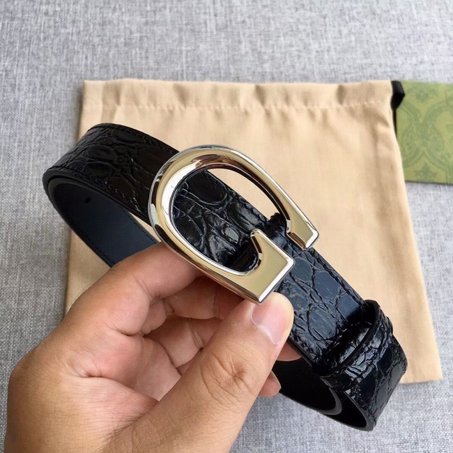 Gucci Thin belt with G buckle 655566 leather